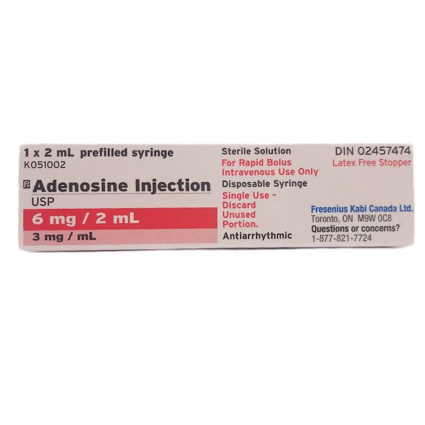 Fresenius Kabi Adenosine 3mg/ml 2ml prefilled syringe package